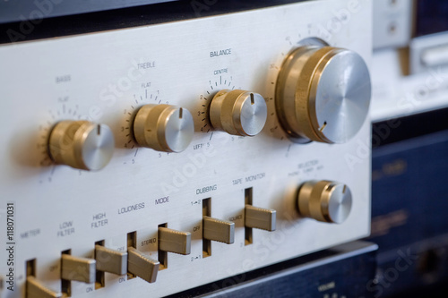 Vintage aluminium hi-fi Stereo Amplifier