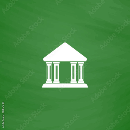 court building vector icon
