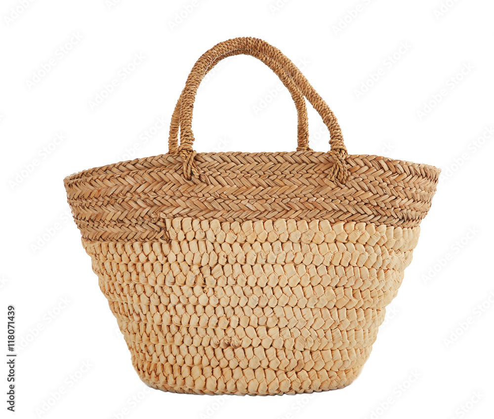 Fototapeta premium Summer beach bag, isolated on white