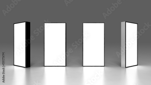 Lightbox On Dark Background 3D rendering
