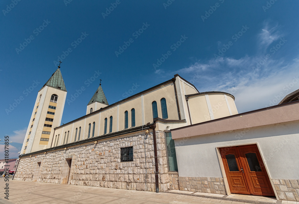 The parish church of St. James, the shrine of Our Lady of Medugorje