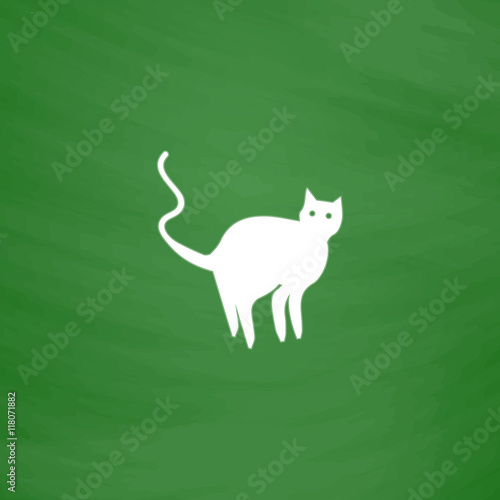 Evil Cat silhouette, vector
