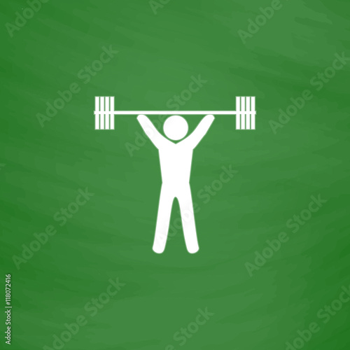 Weightlifting flat icon
