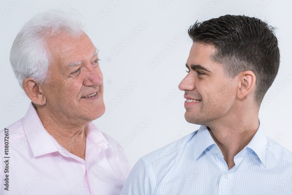 Portrait of a father and son Portrait of a father and son
