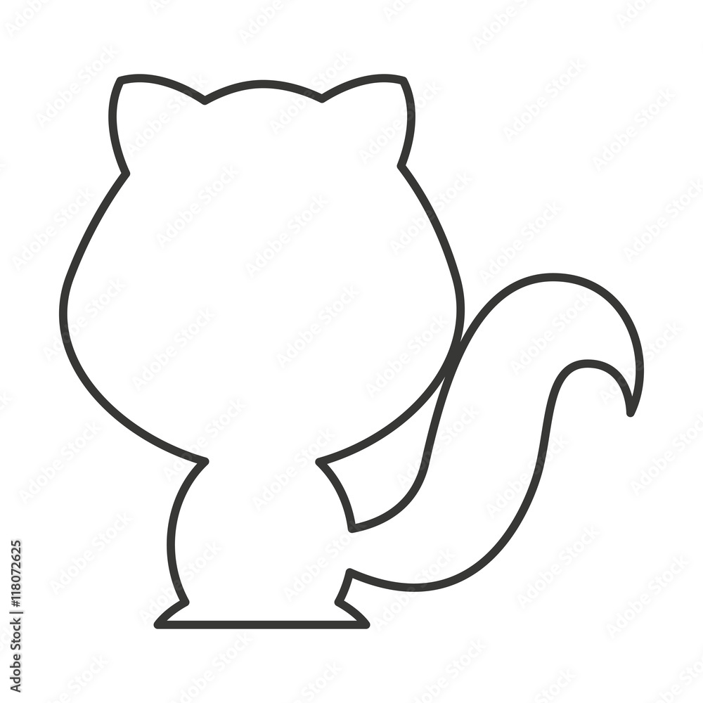 cute animal silhouette isolated icon cute animal silhouette isolated icon
