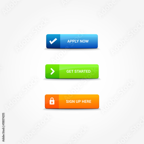 Apply Now, Get Started & Sign Up Buttons