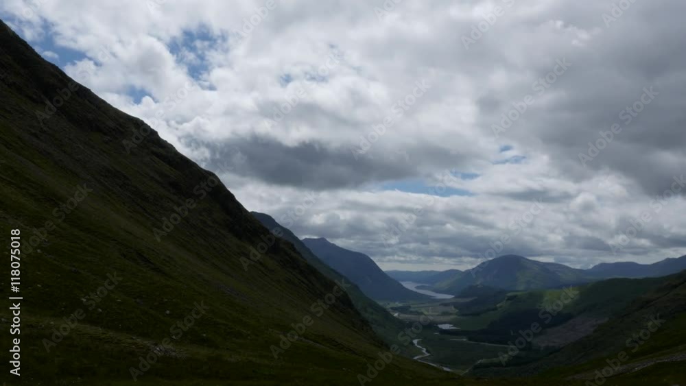timelapse of clouds and sunlight over glen etive and loch etive timelapse of clouds and sunlight over glen etive and loch etive