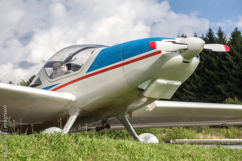 motorsport airplane on an airfield motorsport airplane on an airfield