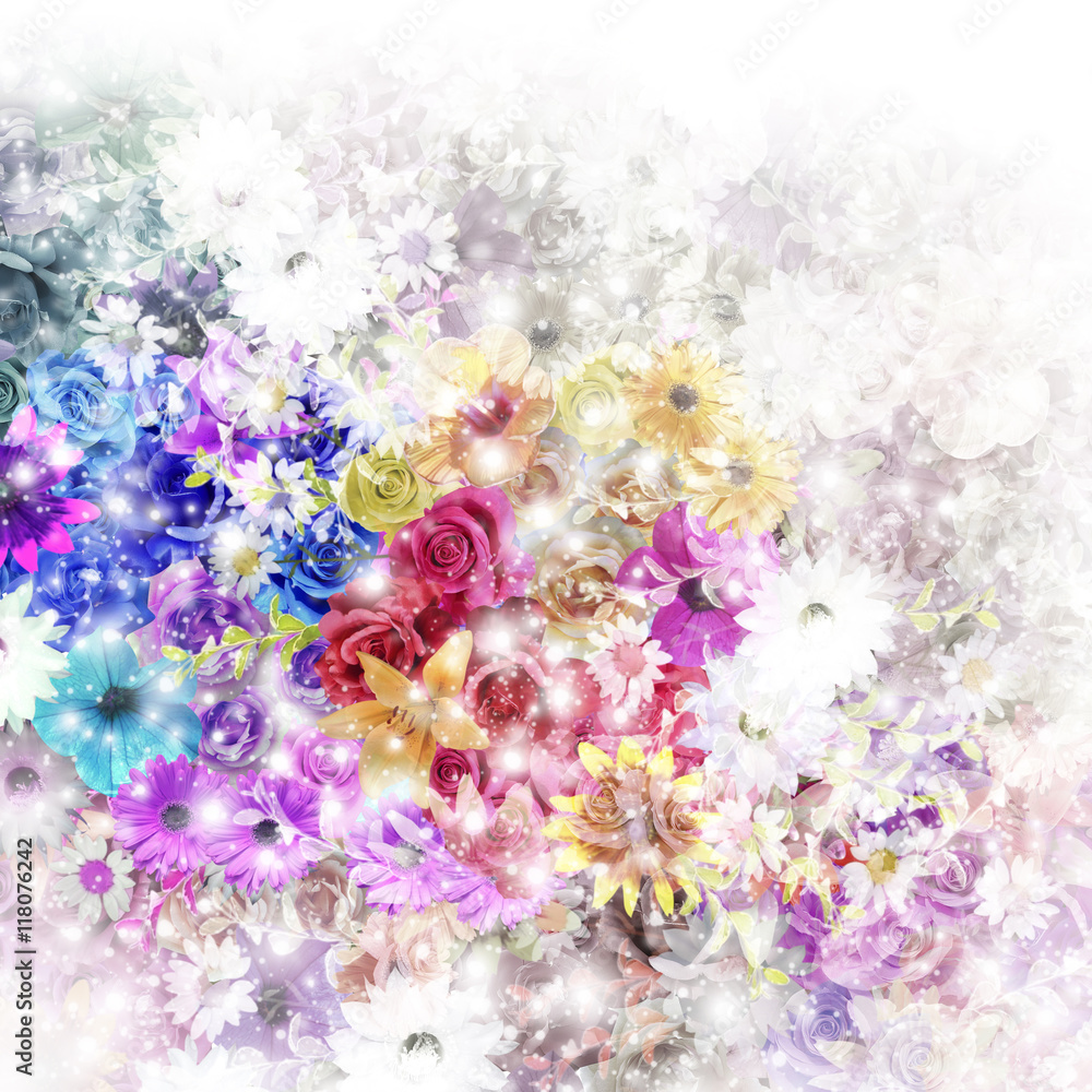 Colorful flowers background Colorful flowers background