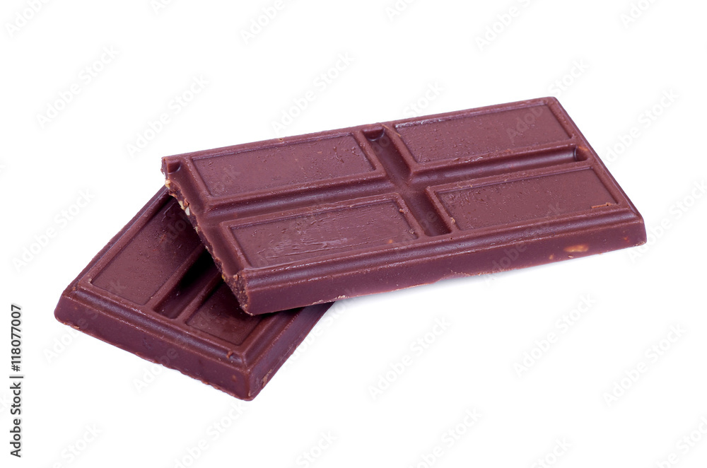 Piece of dark Chocolate isolated on white background Piece of dark Chocolate isolated on white background