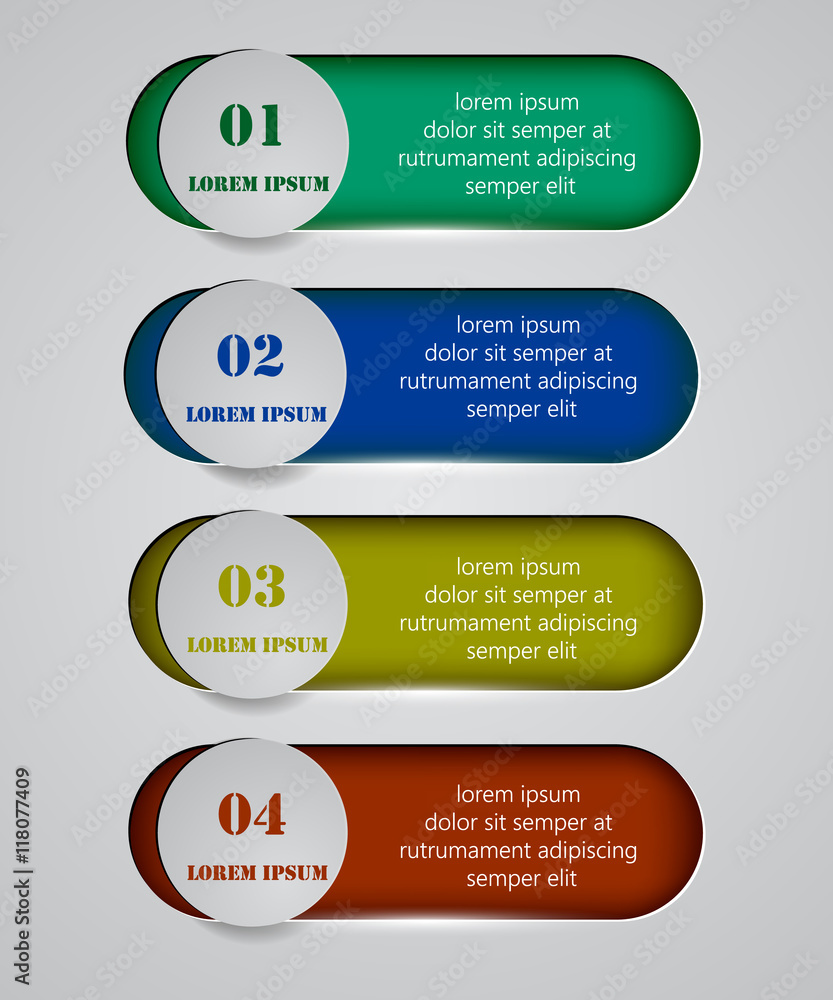 Vector infographic origami banners set Vector infographic origami banners set