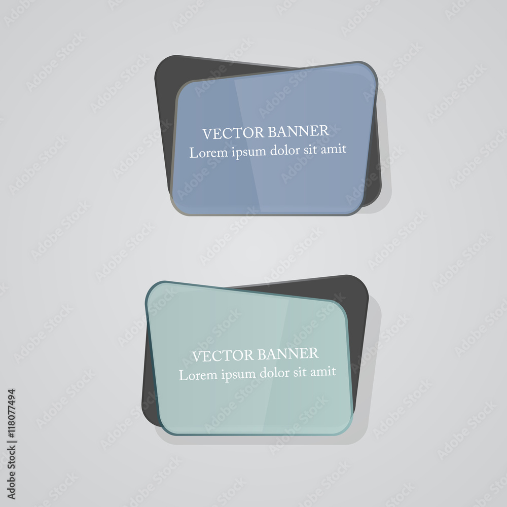 Vector infographic origami banners set Vector infographic origami banners set