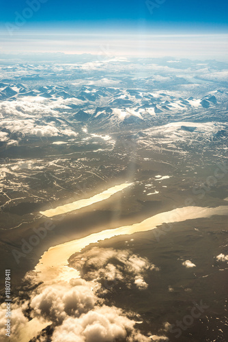 Aerial view in Finnmark, Norway