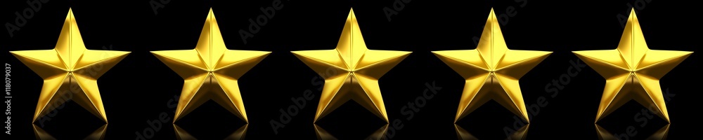 Five golden stars