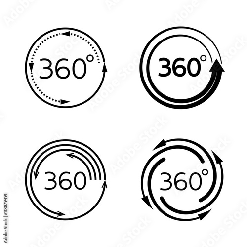 360 degrees icon
