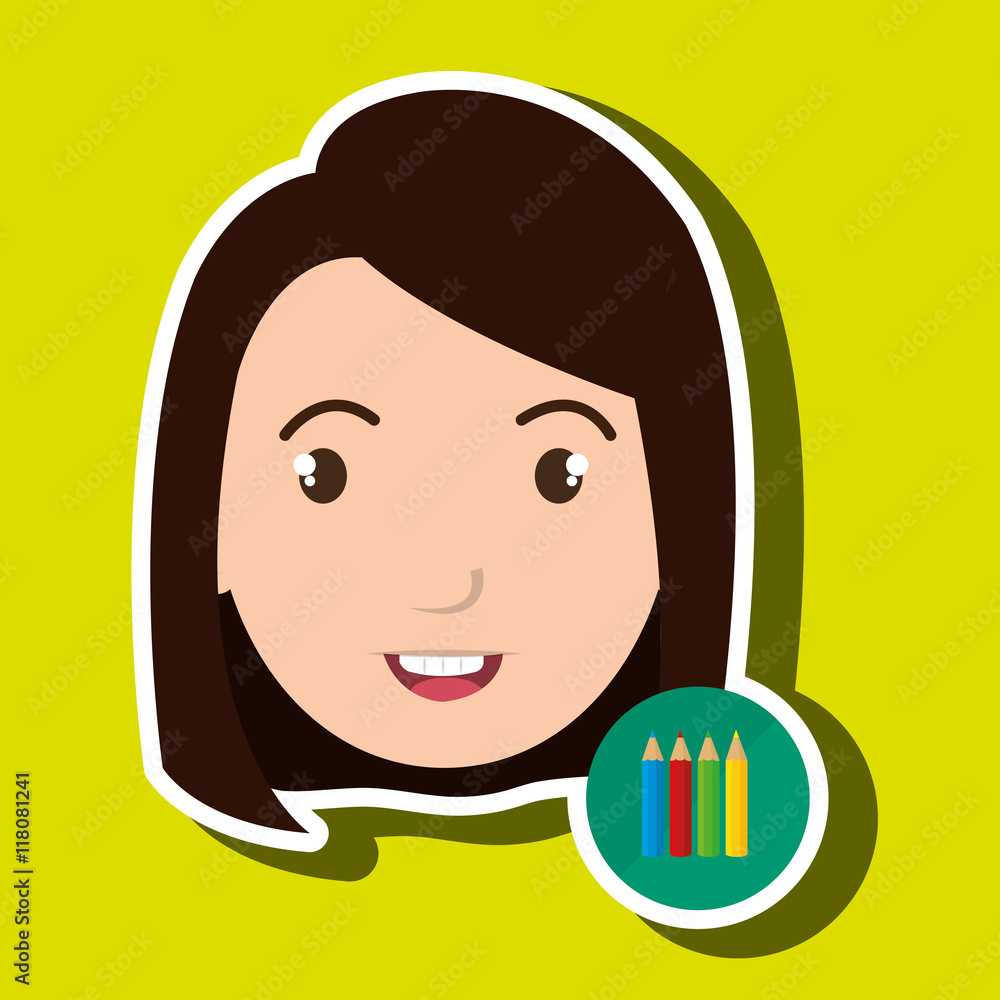 student girl school icon