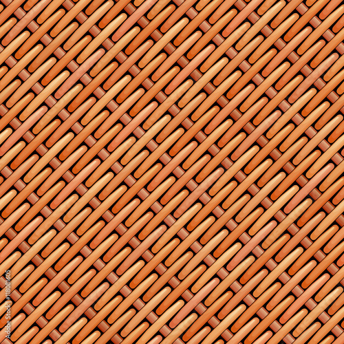 Seamless diagonal wicker basket / rattan texture.