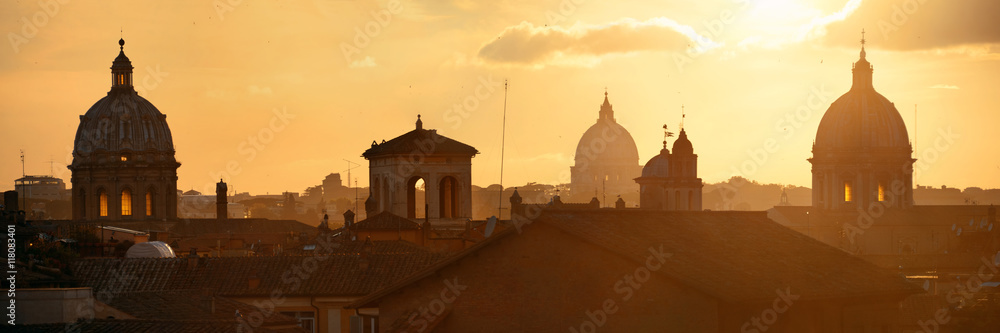 Rome mountain top view sunrise