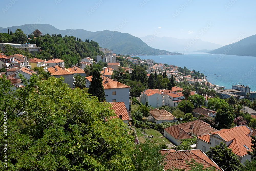 Obraz premium View of town Herceg Novi, Montenegro