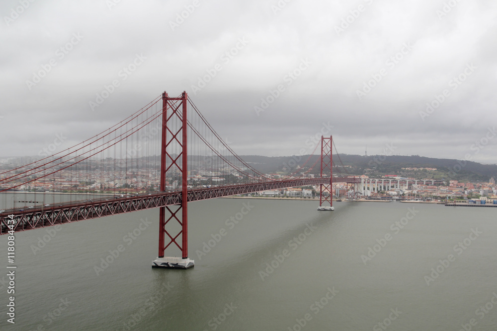 Fototapeta premium The 25th of April bridge, Lisbon 