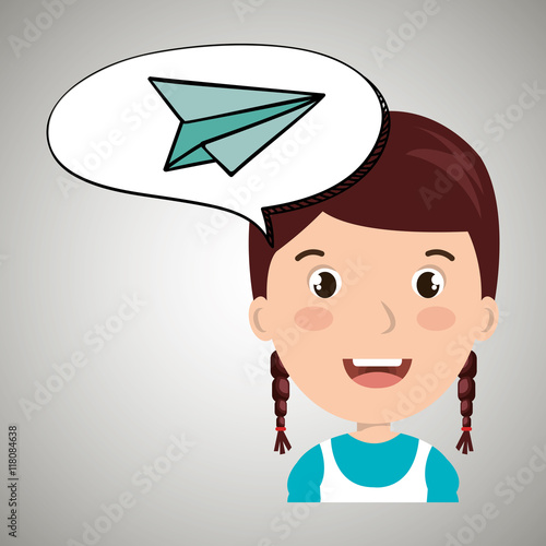 child chat student school vector illustration graphic