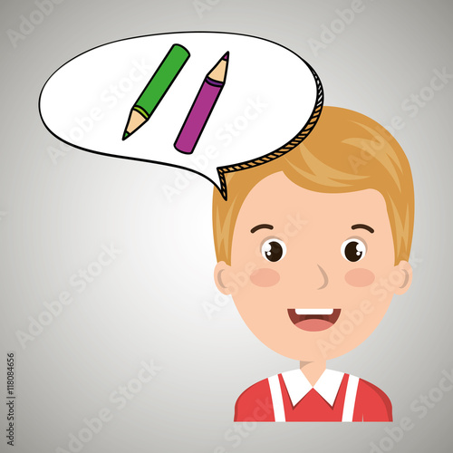 child chat student school vector illustration graphic
