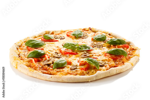 Pizza on white background 