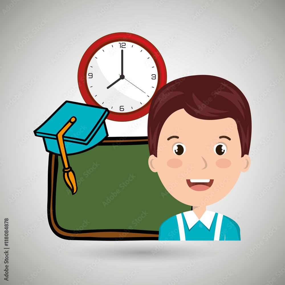 student board watch graduation vector illustration graphic
