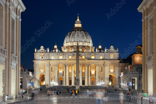 St Peters Basilica at night