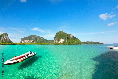  The paradise island in Trang Province , Thailand © jaturunp