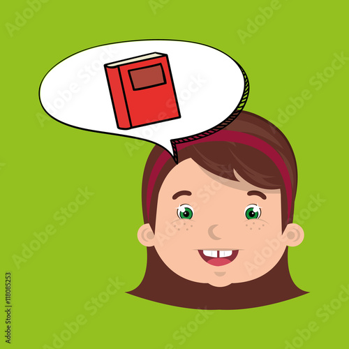 child chat student school vector illustration graphic