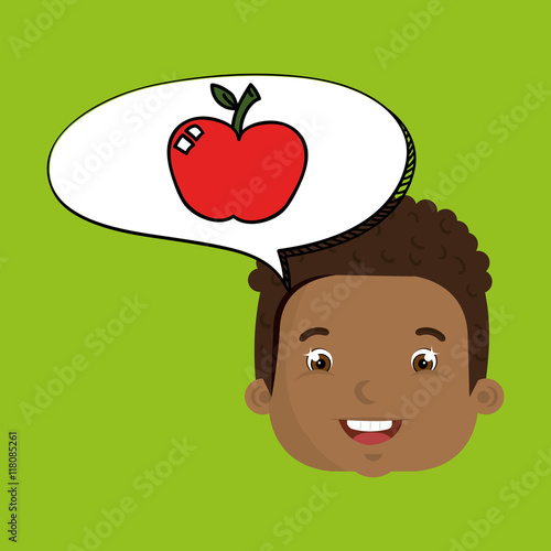 child chat student school vector illustration graphic