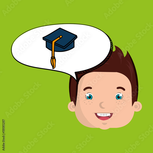 child chat student school vector illustration graphic