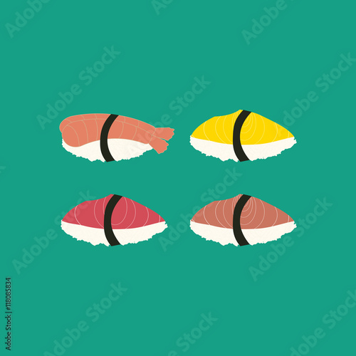 Sushi set illustration