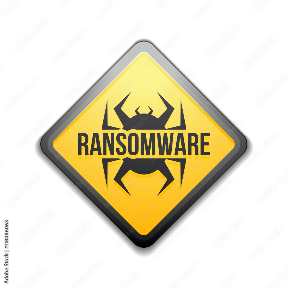 Ransomware Hazard sign Ransomware Hazard sign