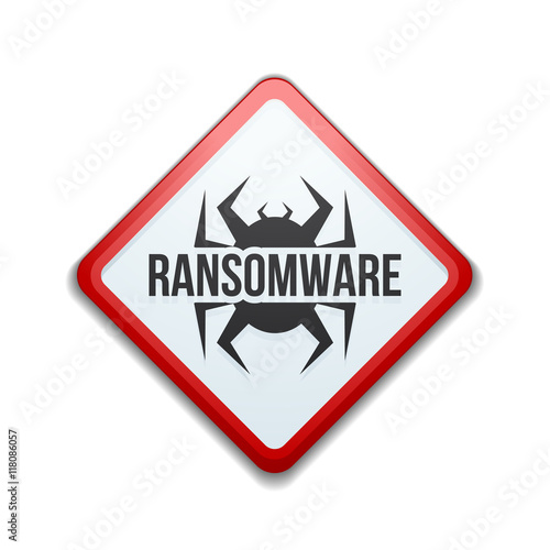Ransomware Hazard sign