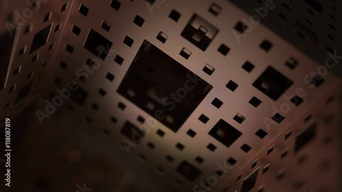 3D Menger Sponge fractal - 4K Looping