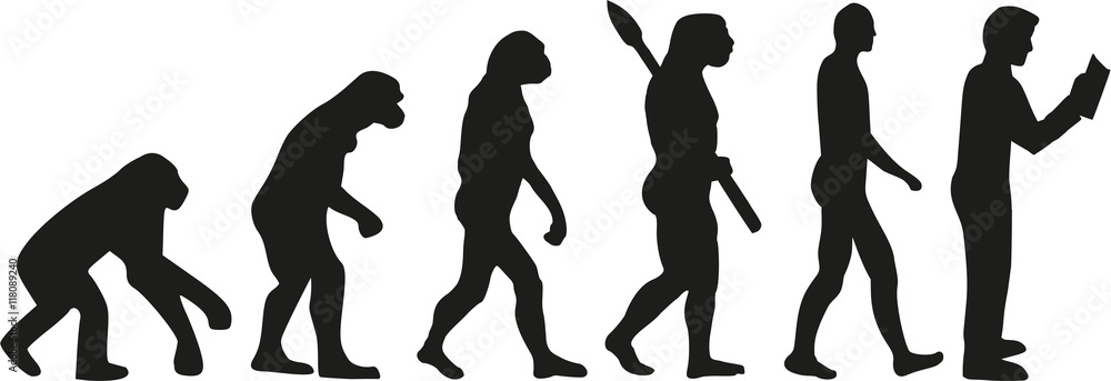 Evolution of reading man Evolution of reading man