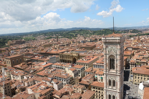 View to historic center of Florence, Italy