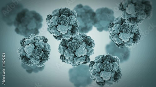 Biomedical visualization of the Norovirus. photo