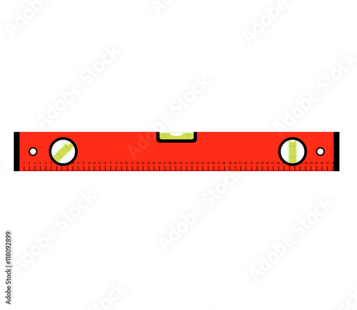 Construction bubble level red