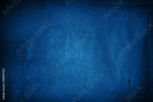 Dark grunge blue old paper texture abstract background