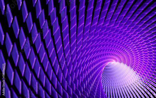 Fototapeta Naklejka Na Ścianę i Meble -  Abstract curve of tunnel