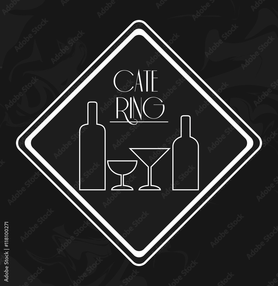 wine bottle cup catering service menu food icon. Silhouette illustration. Grunge background wine bottle cup catering service menu food icon. Silhouette illustration. Grunge background