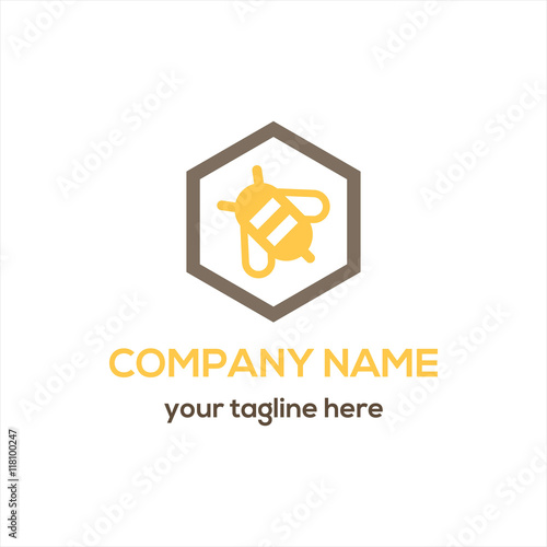 Bee logo vector