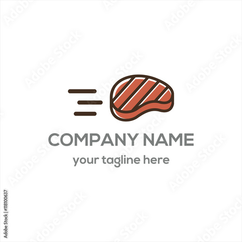 Fast Steak logo vector