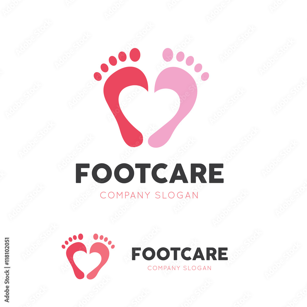 Foot logo, foot care logo template