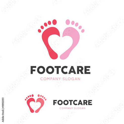 Foot logo, foot care logo template