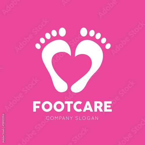 Foot logo, foot care logo template