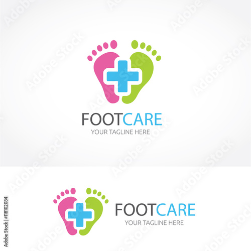 Foot logo, foot care logo template